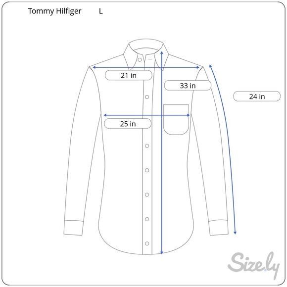 Tommy Hilfiger Corduroy Button Up Men's Shirt Black w/ Gold Design Men's L - Picture 5 of 5